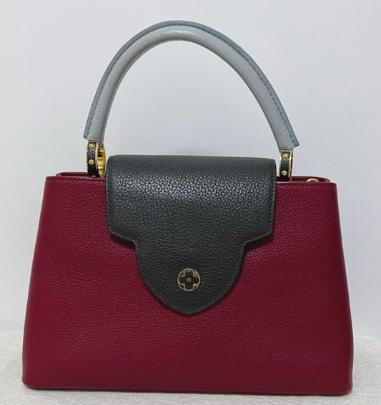 Louis Vuitton Capucines MM Top Handle 2way Shoulder Handbag Red Women