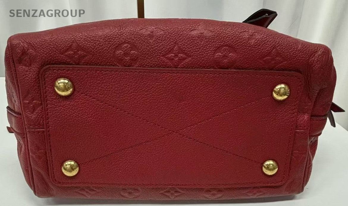 Louis Vuitton Monogram Empreinte bandouliere Red Speedy25 Crossbody Handbag