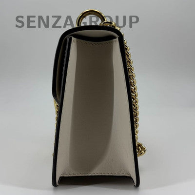 Gucci Sylvie Mini Chain Shoulder Bag in White Gold - Women's Fashion