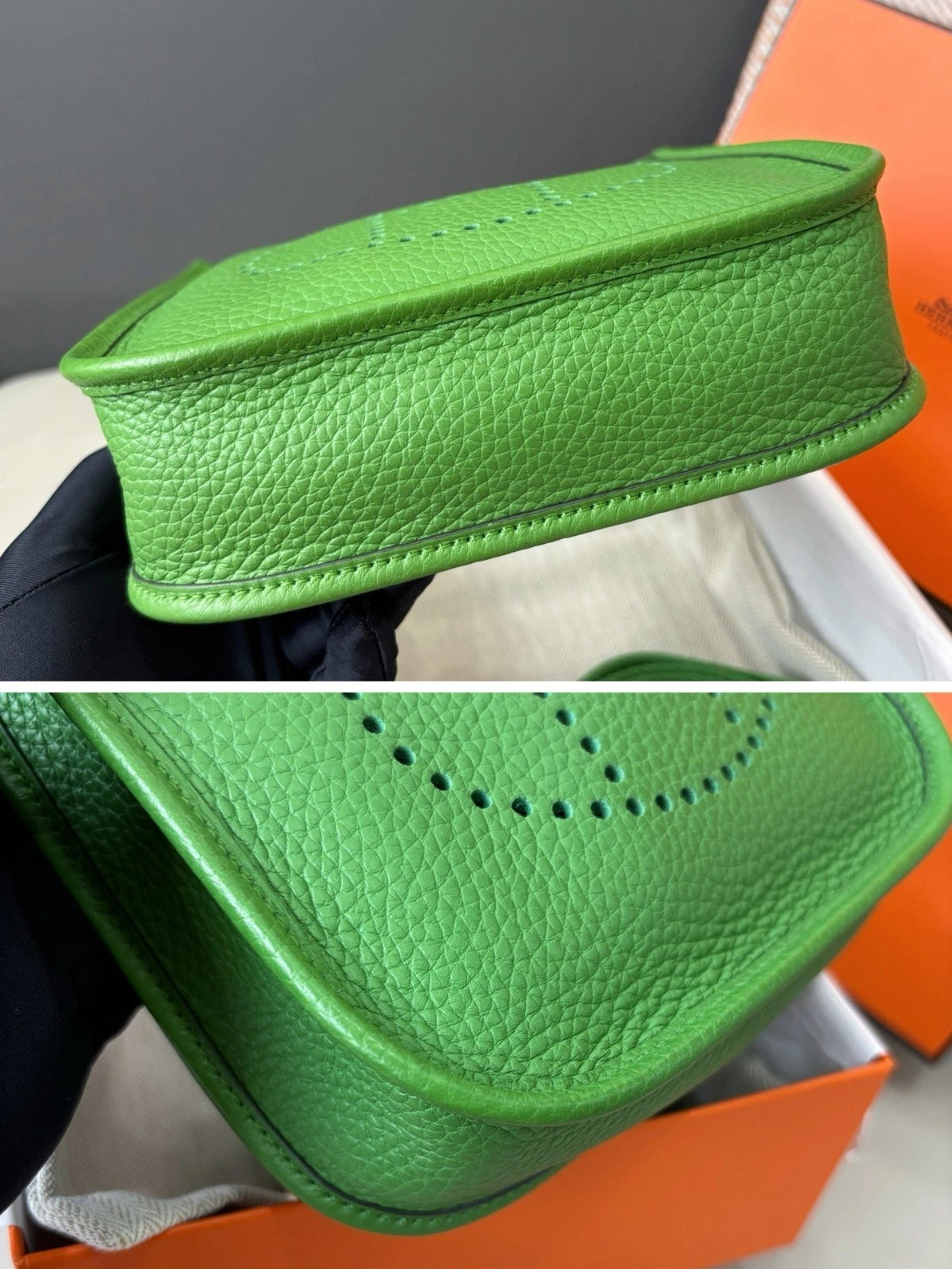 Hermes Mini Evelyne Green Shoulder Crossbody Bag Women Fashion