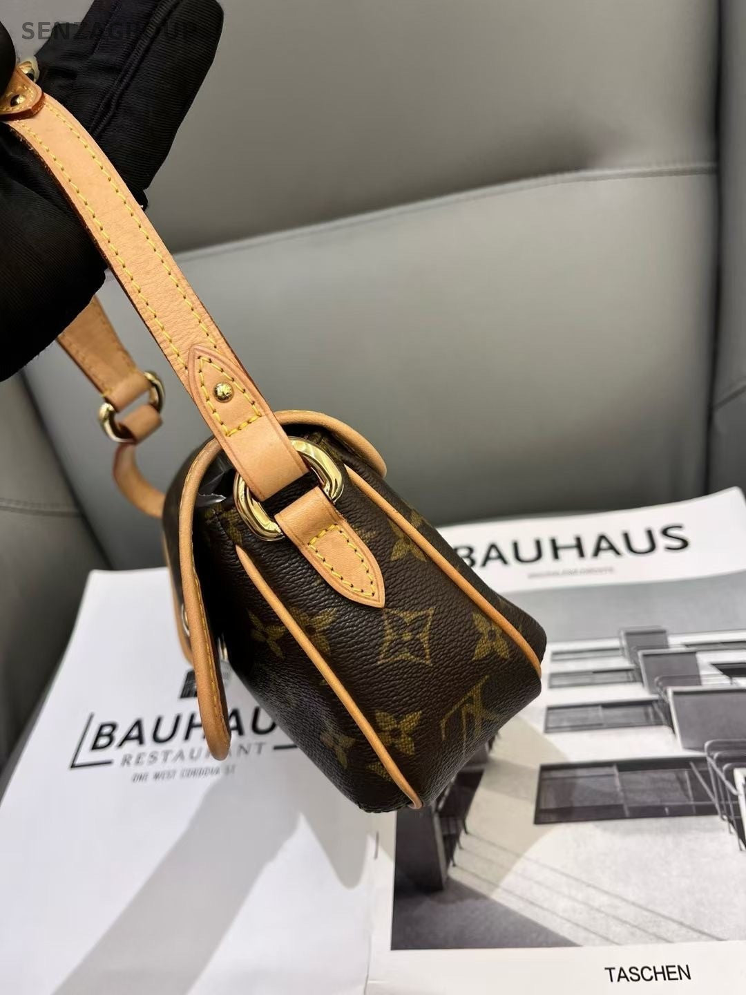 Louis Vuitton Monogram Armpit Bag Shoulder Bag Women Brown