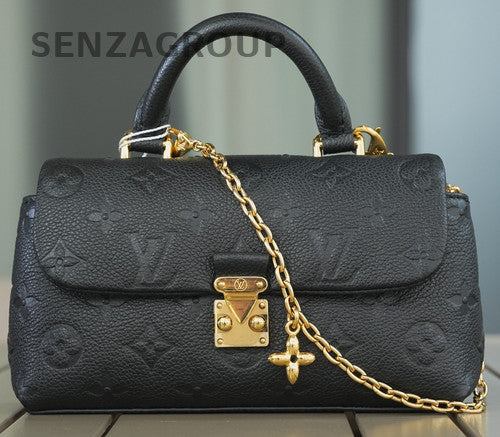 Louis Vuitton Black Monogram Empreinte NANO Madeleine Chain Shoulder bag Women