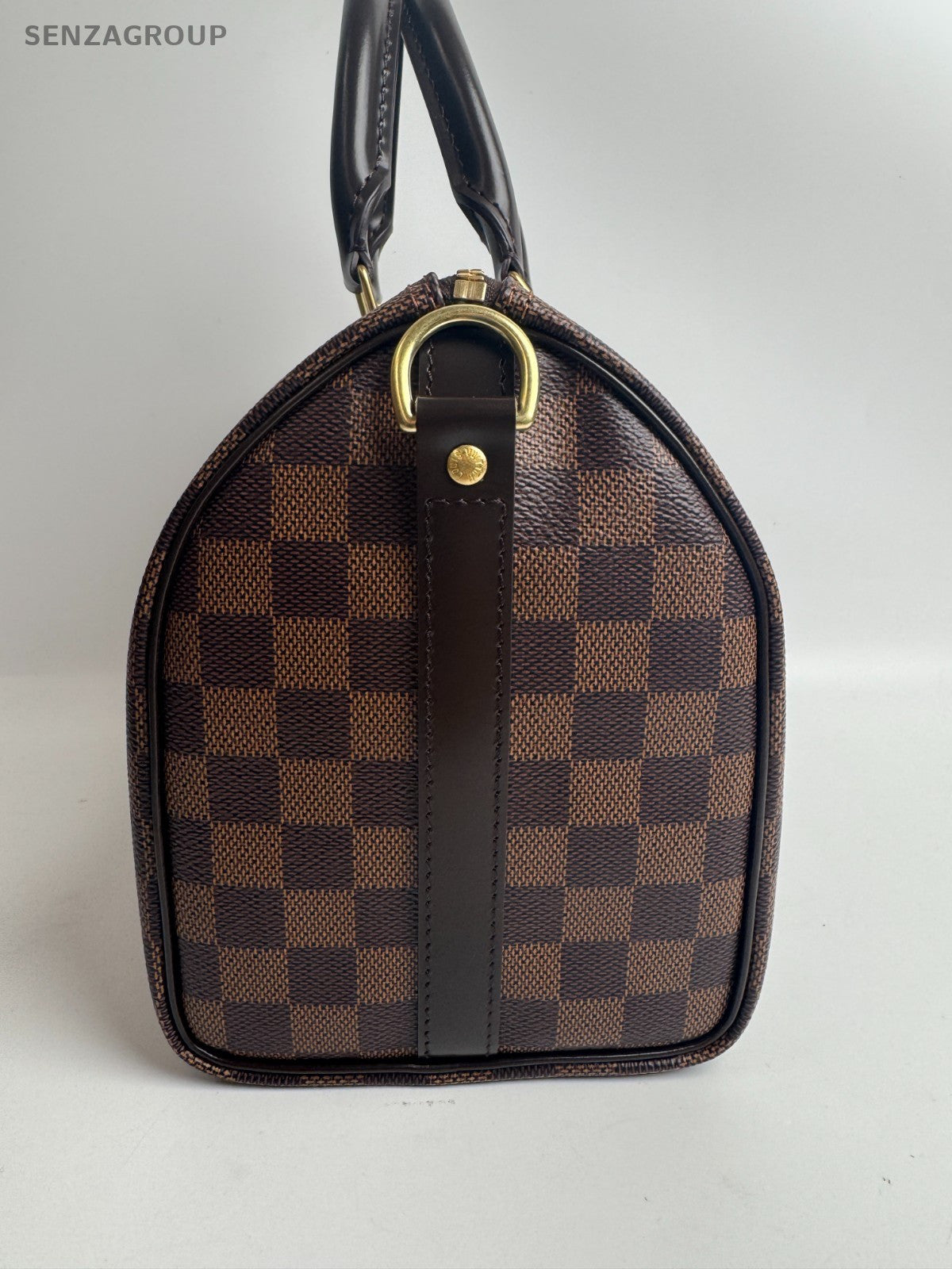Louis Vuitton Speedy25 Damier Ebene 2WAY Shoulder Handbag Brown Women Classic