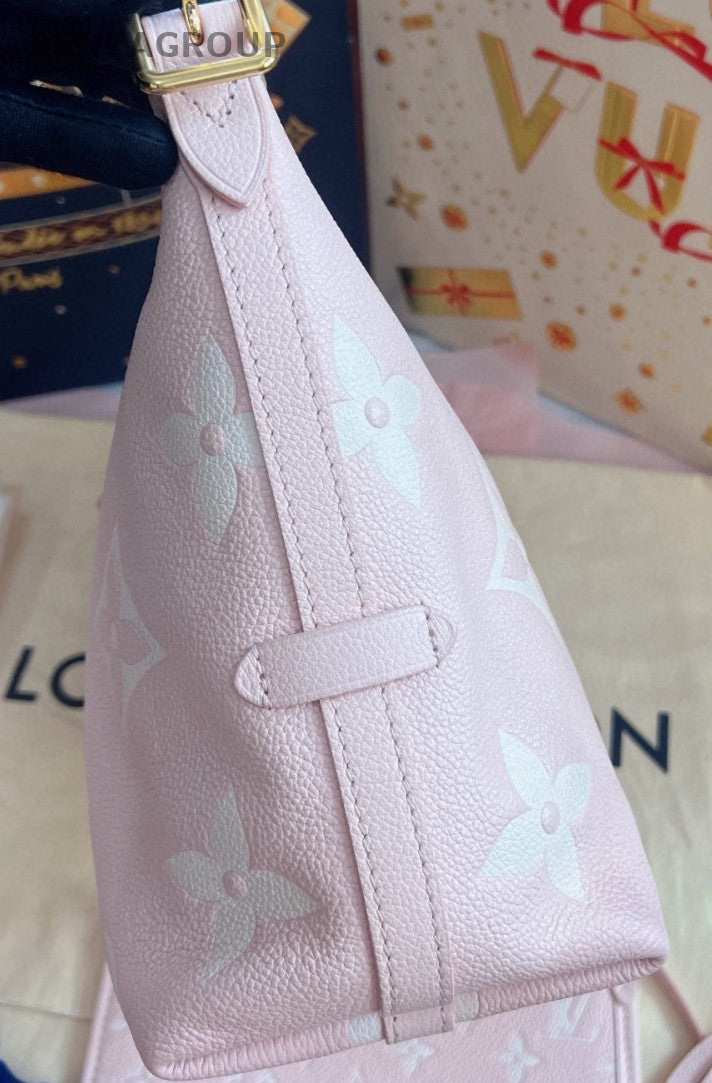 Louis Vuitton Carryall PM 2Way Shoulder Bag Crossbody Pink Gold Women Classic