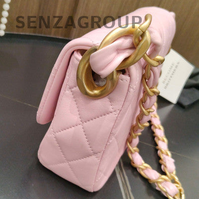 Chanel Quilted Pink Gold Chain Hobo Shoulder Bag - Classic & Fashionable