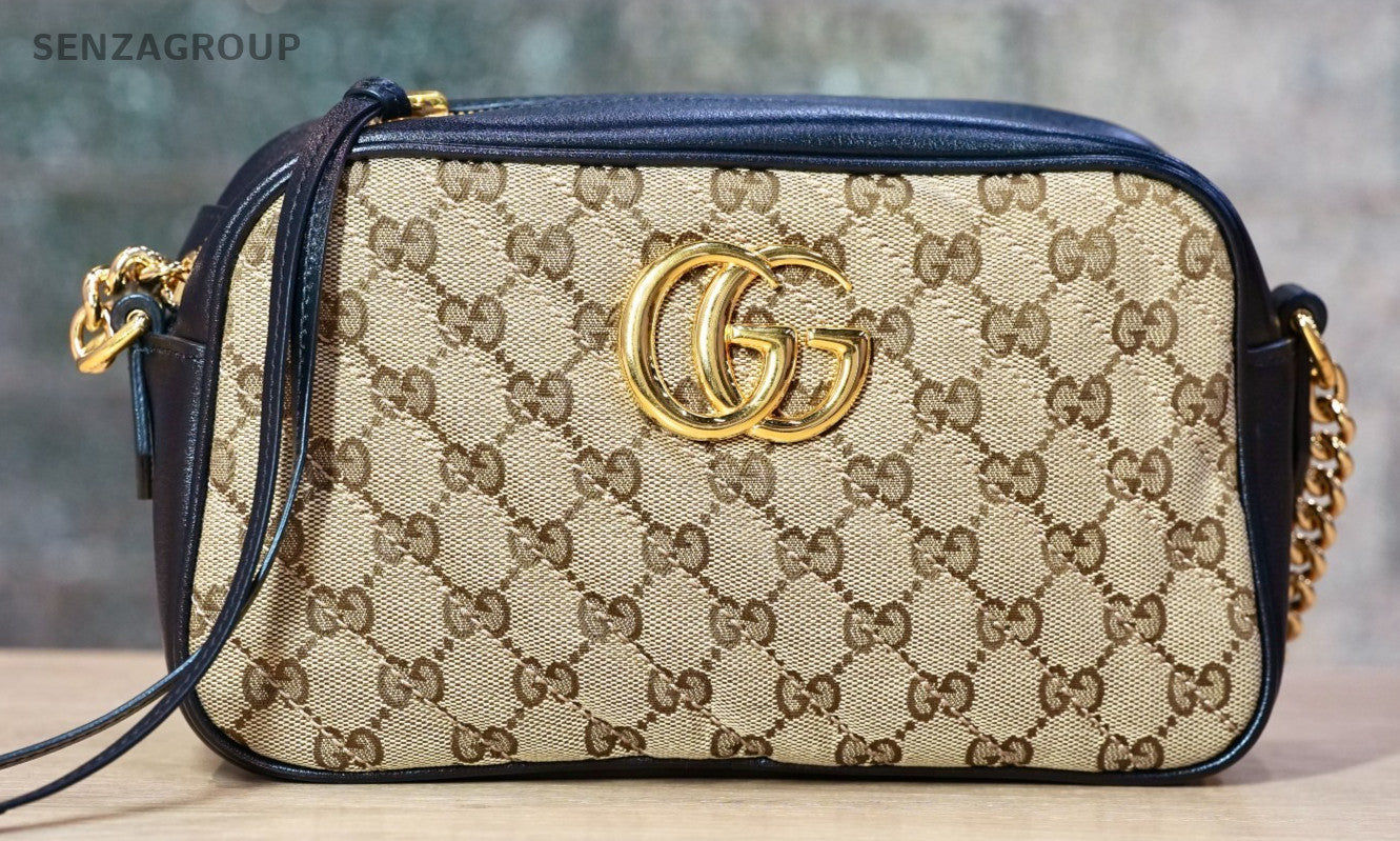 GUCCI GG Monogram Classic Camera bag GM Crossbody Canvas