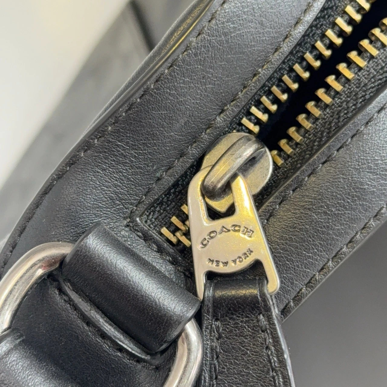 Coach Black Canvas Monogram Camera Shoulder Crossbody Bag For Women