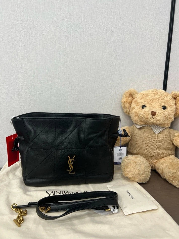 YSL Black Gold Jamie Small Bucket Bag For Women