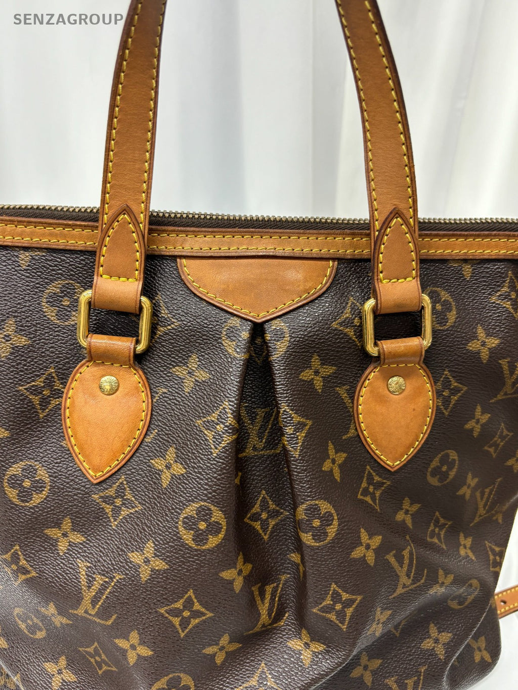 Louis Vuitton Monogram Palermo MM 2way Shoulder bag tote Brown