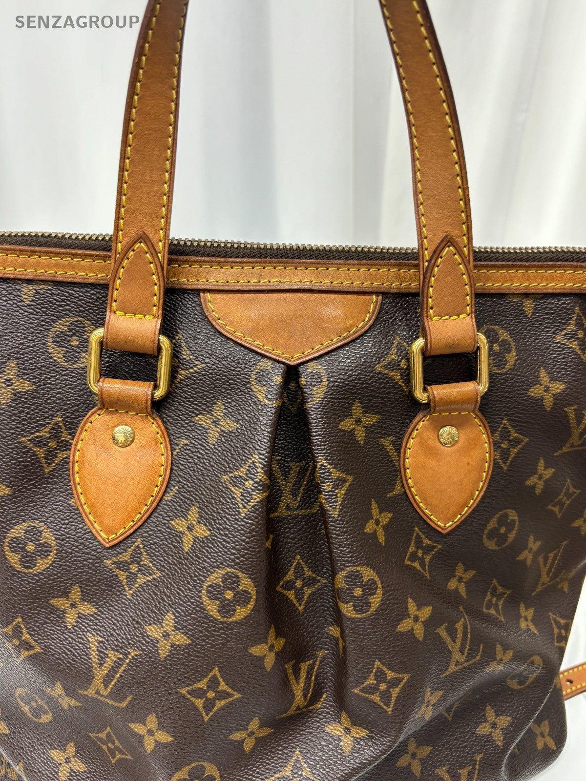 Louis Vuitton Monogram Palermo MM 2way Shoulder bag tote Brown