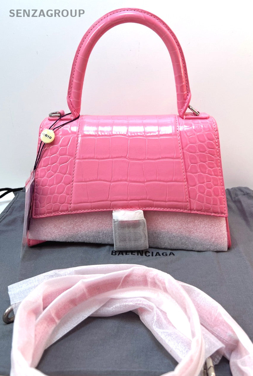 Balenciaga Hourglass XS Top Handle 2way Shoulder bag Pink Women Brand NEW
