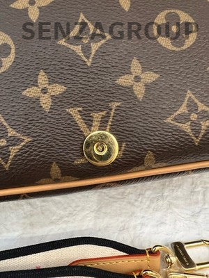 Louis Vuitton Monogram Fendi Baguette Shoulder Crossbody Bag Brown Gold