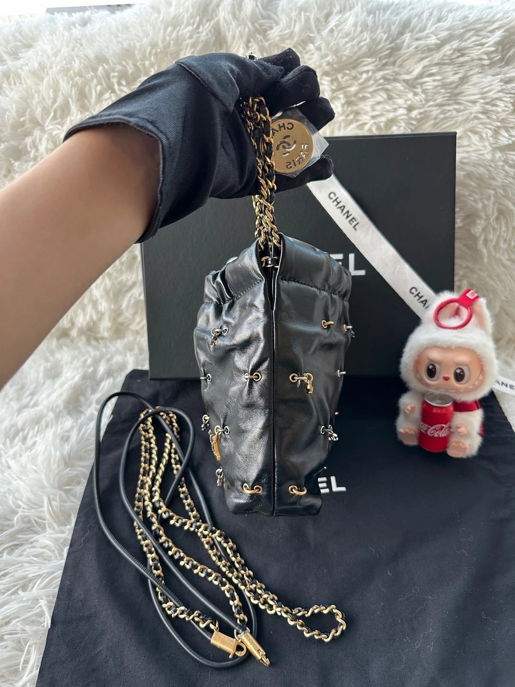 CHANEL 22Bag Mini Special Edition Black Tote Bag For Women