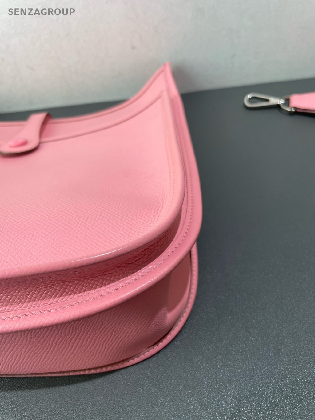 HERMES Evelyne 2Way Shoulder Bag Crossbody Pink Silver Women Classic