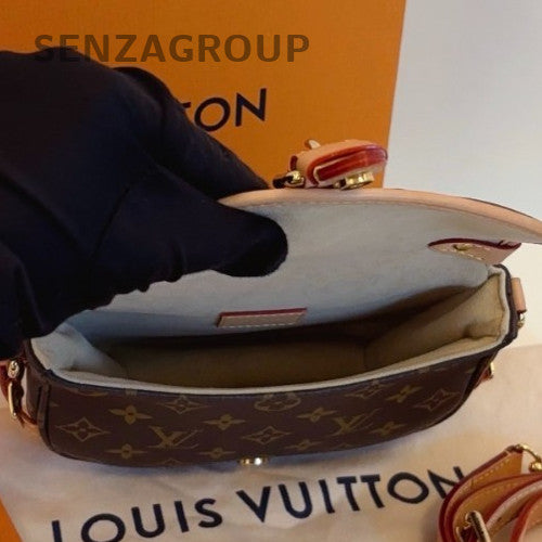 Louis Vuitton Saumer BB Monogram Top Handle Bag Shoulder Bag Brown Gold Women