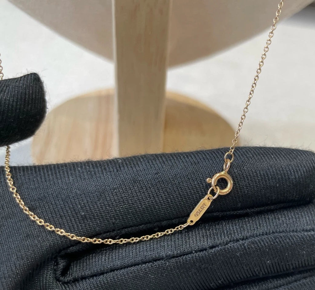 Tiffany&amp;Co. Pendant Necklace Diamond Tiffany Keys Large U 18K Rose Gold