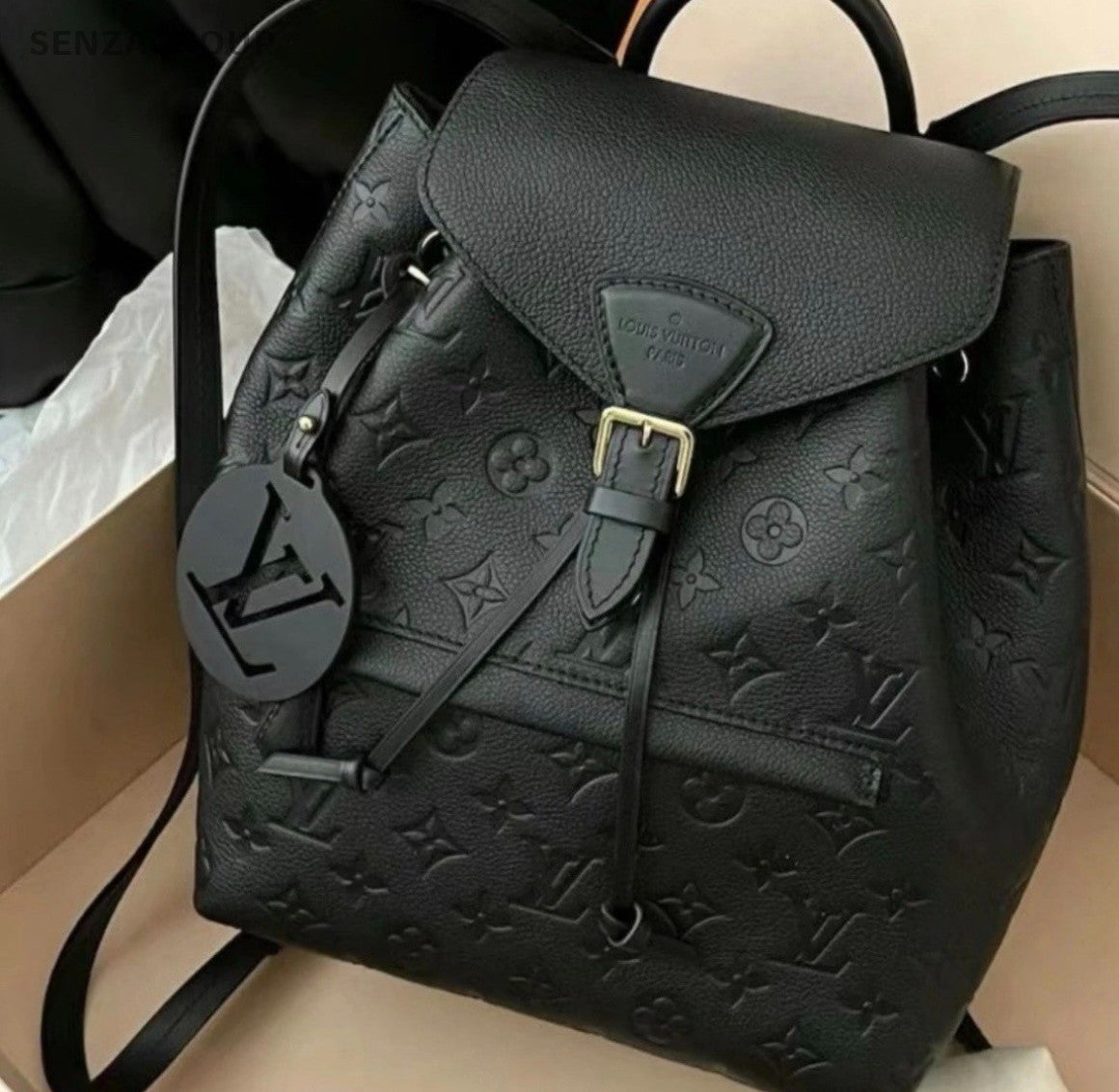 Louis Vuitton Monster Monogram Backpack Shoulder Bag Women Black