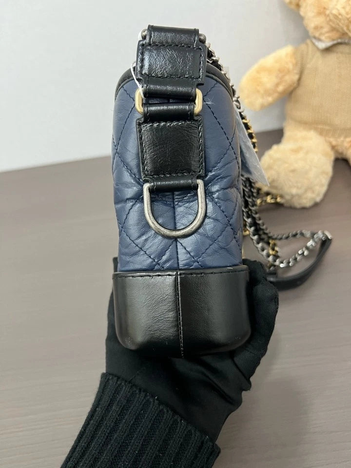 CHANEL Blue Black Small Crossbody Bag For Women