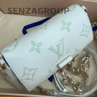 Louis Vuitton Milky Way Favorite Green Gold Chain Crossbody Bag Women