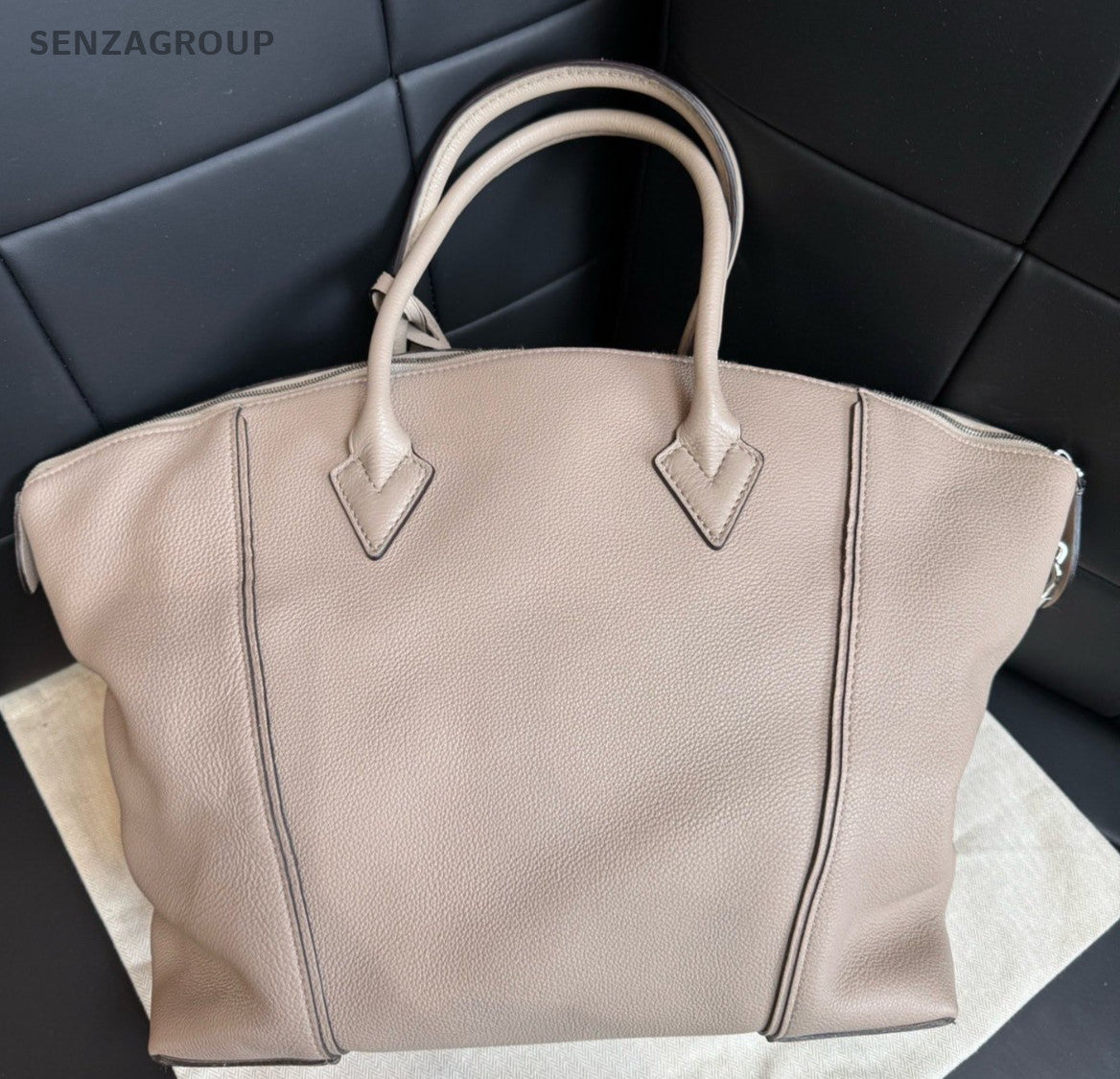 Louis Vuitton Lockit 2Way Top Handle Bag Shoulder Bag Gray Silver Women Classic