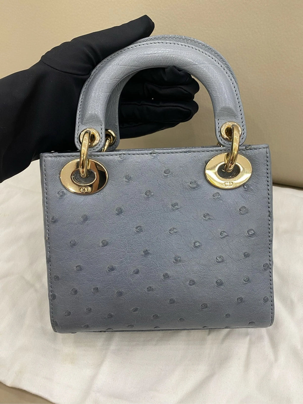 Dior Lady Dior Handbag Top Handle Excellent