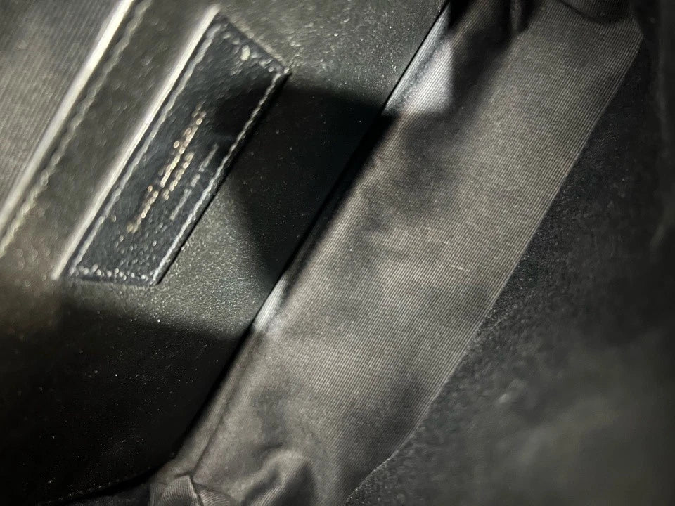 Saint Laurent Niki Black Silver Shoulder Bag Crossbody Excellent