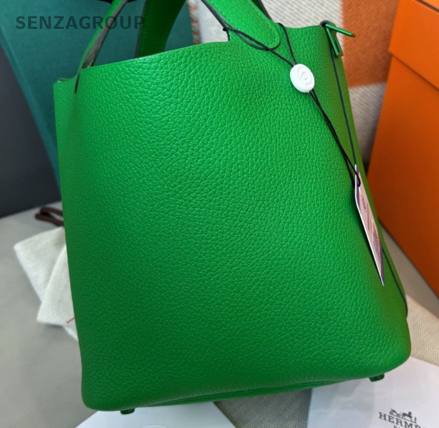 Hermes Picotin18 So Green Top Handle Bag Used Women Classic
