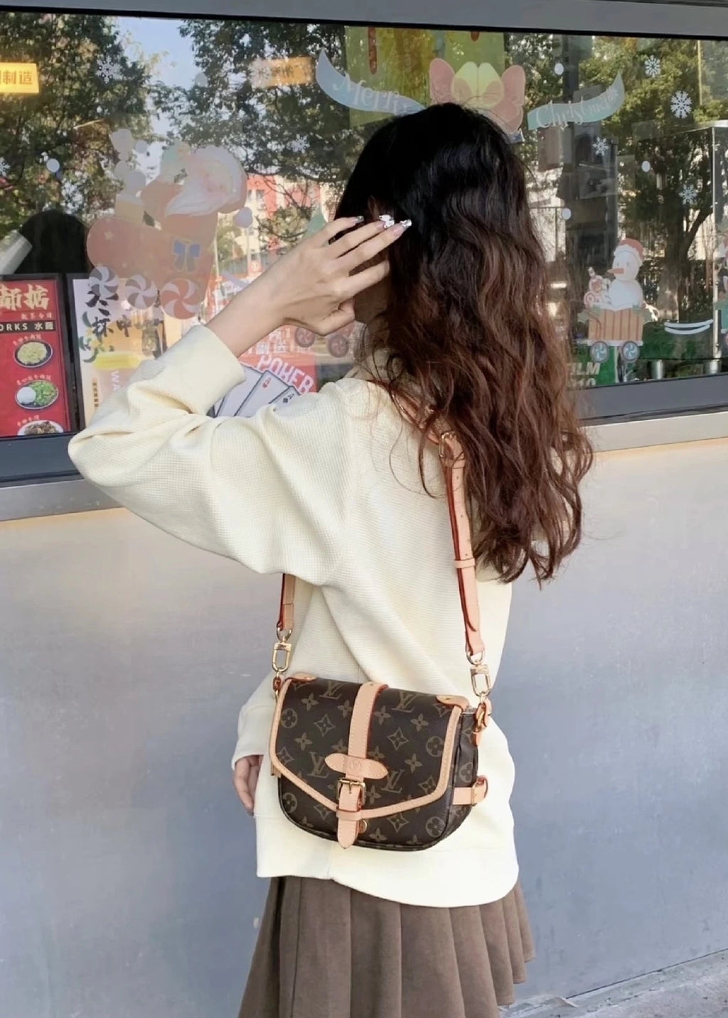 Louis Vuitton Monogram Canvas Saumur BB Shoulder Bag For Women