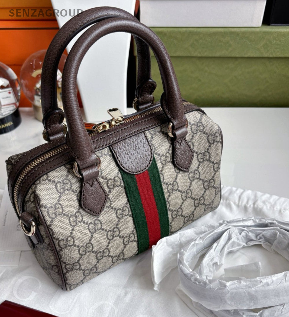 Gucci Ophidia Boston GG Monogram Handbag 2WAY Crossbody NEW with Tags
