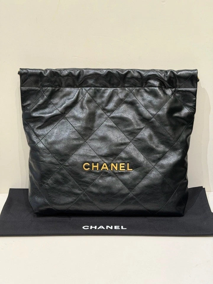 CHANEL 22Bag Black Medium Tote Shoulder Bag For Women