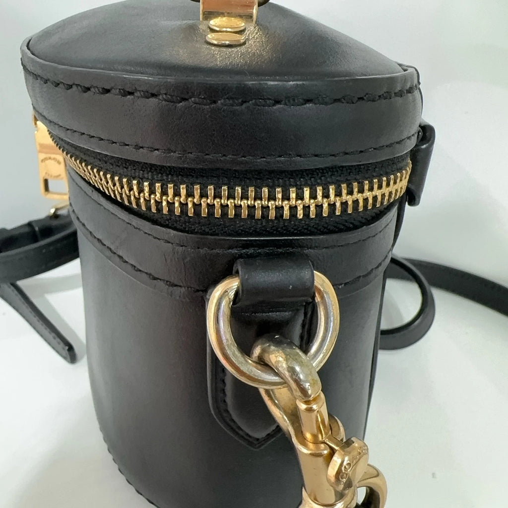 COACH Women's Black Leather Trail 20 Crossbody Handbag Box Bag
