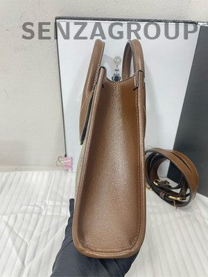 Gucci Mini GG Supreme Tote Bag Brown Beige Shoulder Crossbody Women