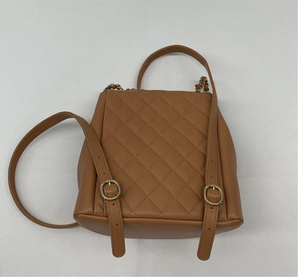 CHANEL Logo Quilted Leather Backpack For Women