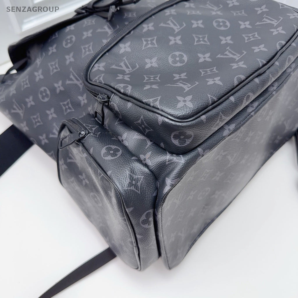 Louis Vuitton Trio Monogram Backpack Black Unisex Adults Classic