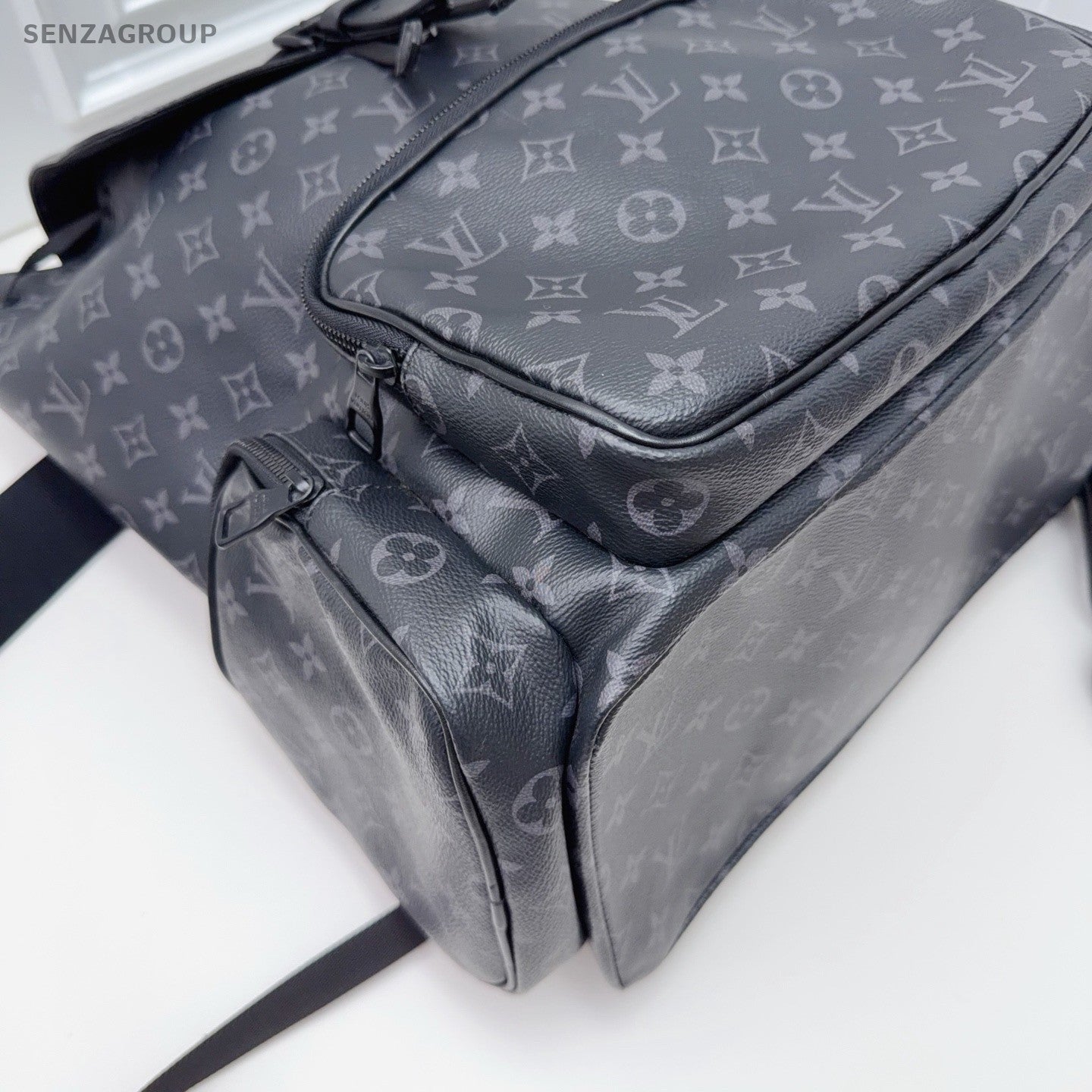 Louis Vuitton Trio Monogram Backpack Black Unisex Adults Classic