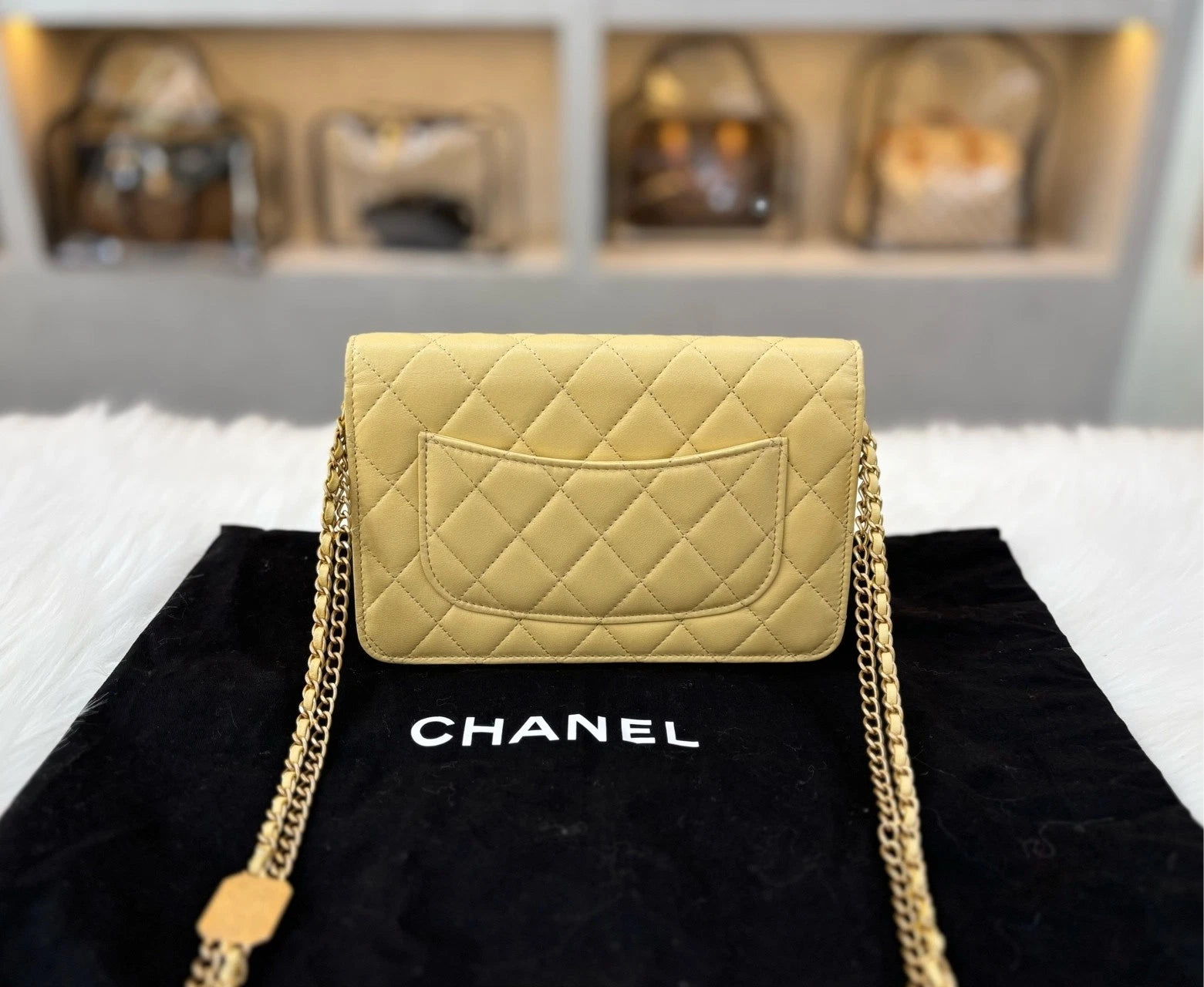 CHANEL Yellow WOC Crossbody Bag For Women