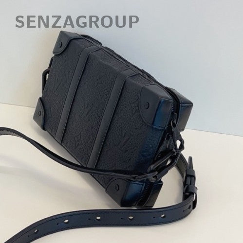 Louis Vuitton Soft Trunk Monogram Shoulder Bag Crossbody Black Unisex Adults