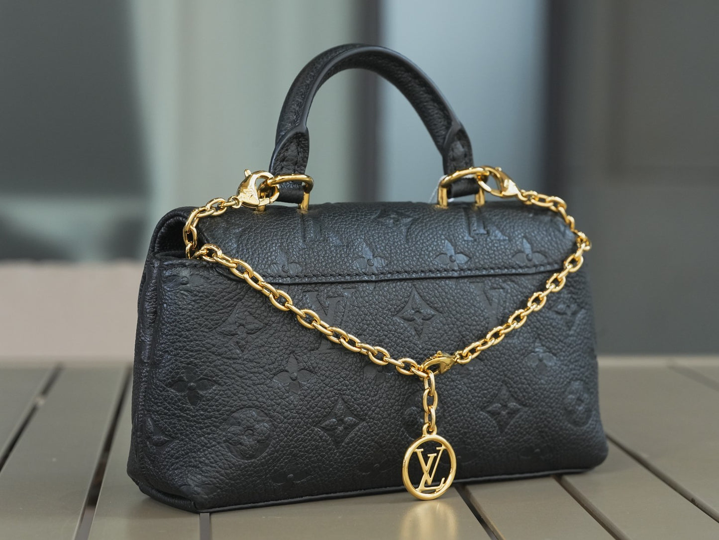 Louis Vuitton Black Monogram Empreinte NANO Madeleine Crossbody Handbag