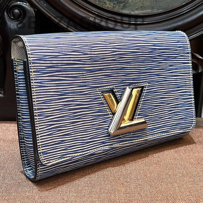 Louis Vuitton Blue Epi Twist WOC Chain Crossbody Bag Classic Women