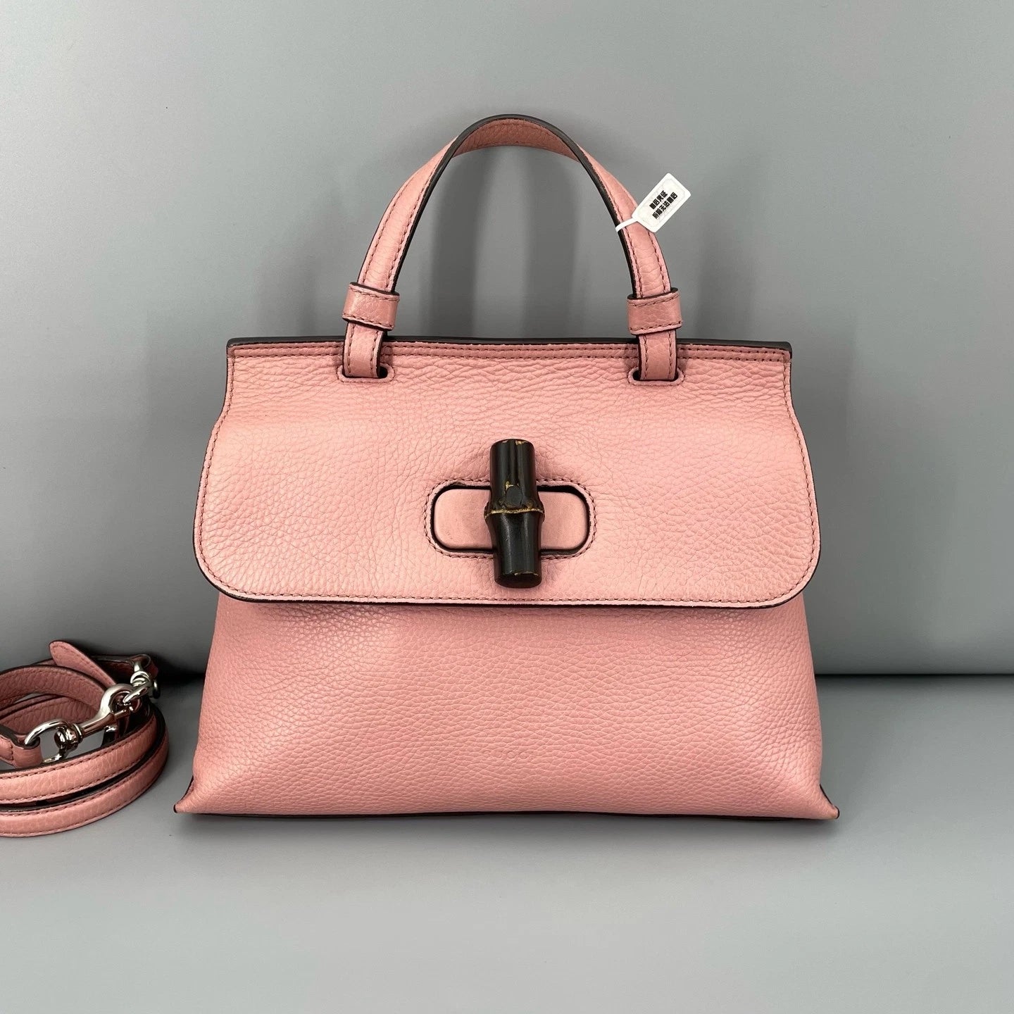 Gucci Leather Bamboo Buckle Handbag For Women