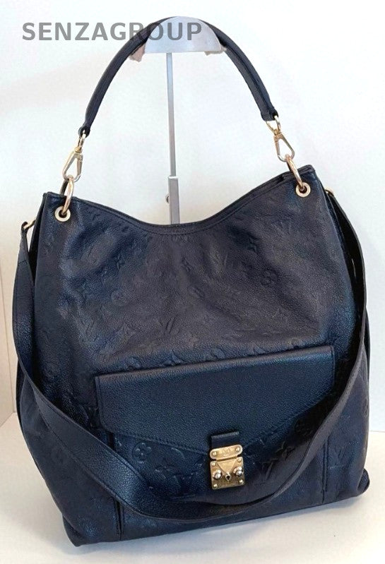 Louis Vuitton Hobo Black Monogram Empreinte 2way Shoulder Handbag Women