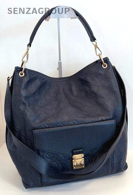 Louis Vuitton Hobo Black Monogram Empreinte 2way Shoulder Handbag Women