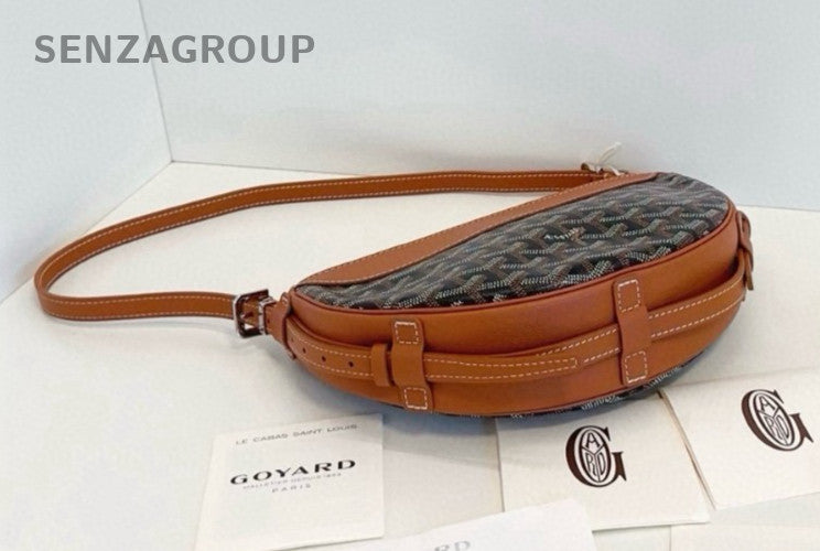 Goyard Hirondelle caramel color Monogram Loop Shoulder Handbag Women Brand NEW