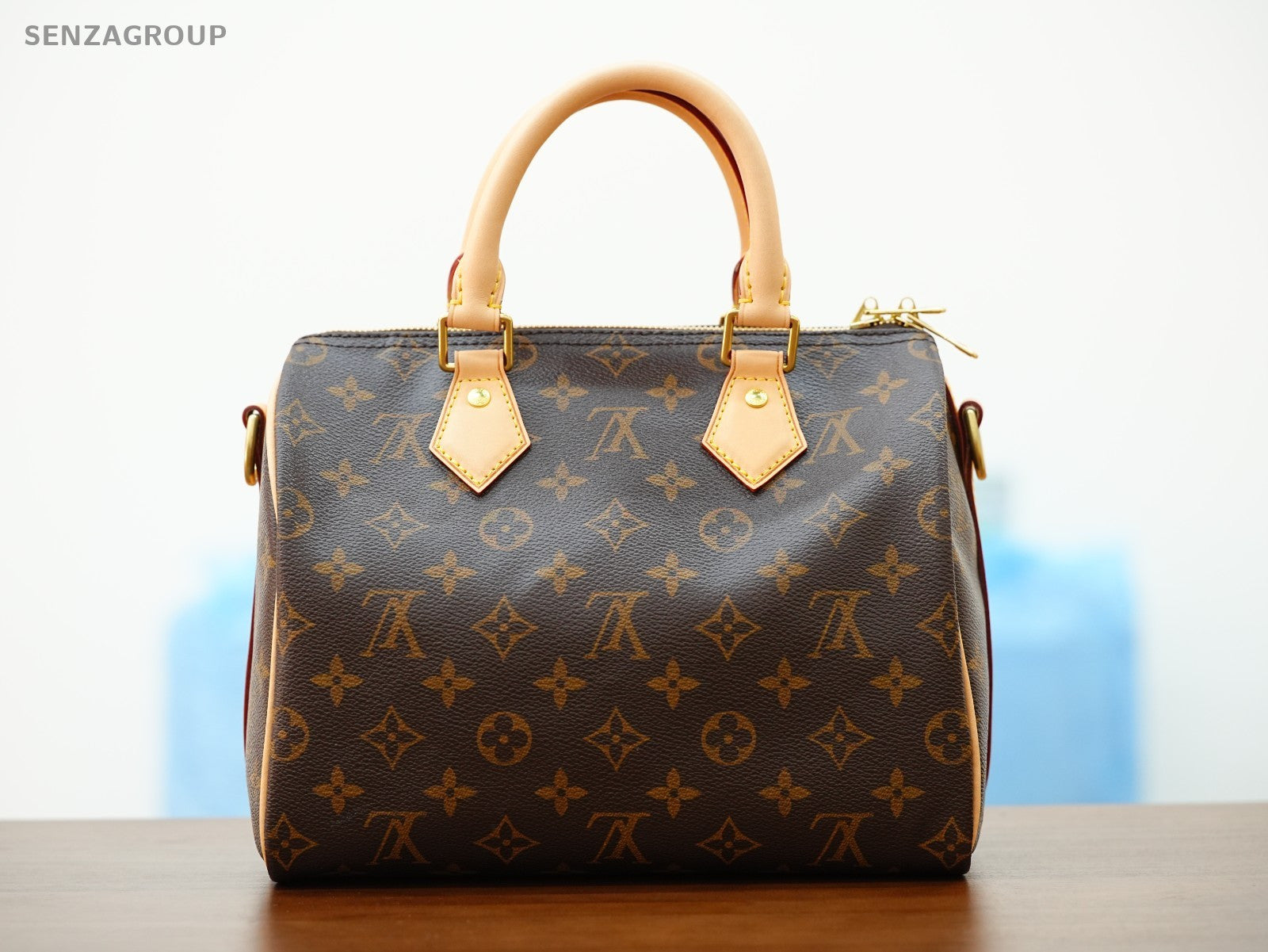 Louis Vuitton Speedy25 Monogram 2way Shoulder Handbag Brown Women