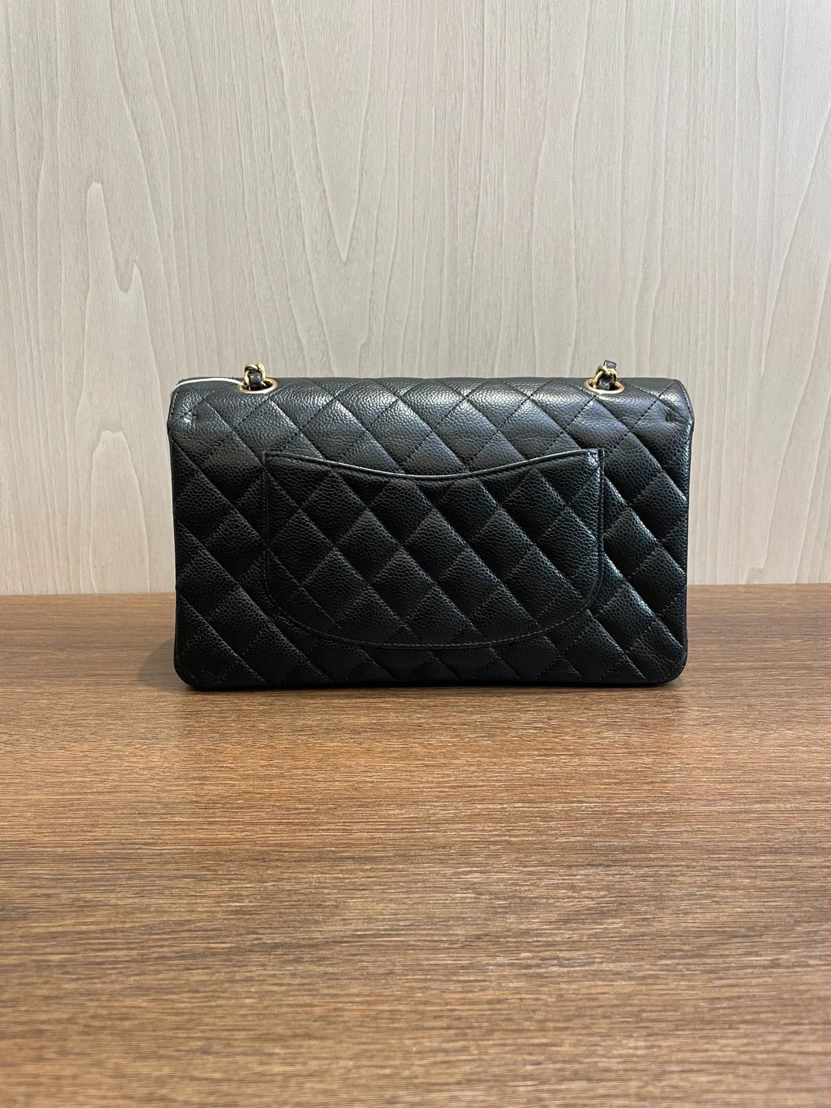 CHANEL Classic Flap Series Medium Caviar Chain Shoulder Crossbody Bag Daily Use