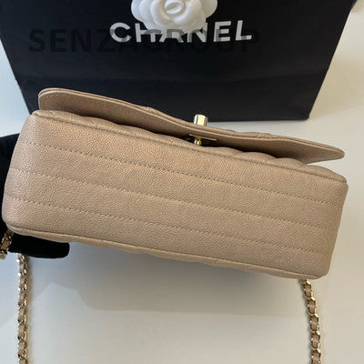Chanel Pink Gold Hardware Quilted Calfskin Chain Shoulder Crossbody Bag