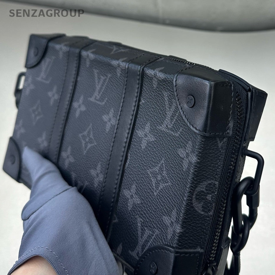 Louis Vuitton Monogram Trunk Box Bag Black Classic Men's Shoulder Crossbody