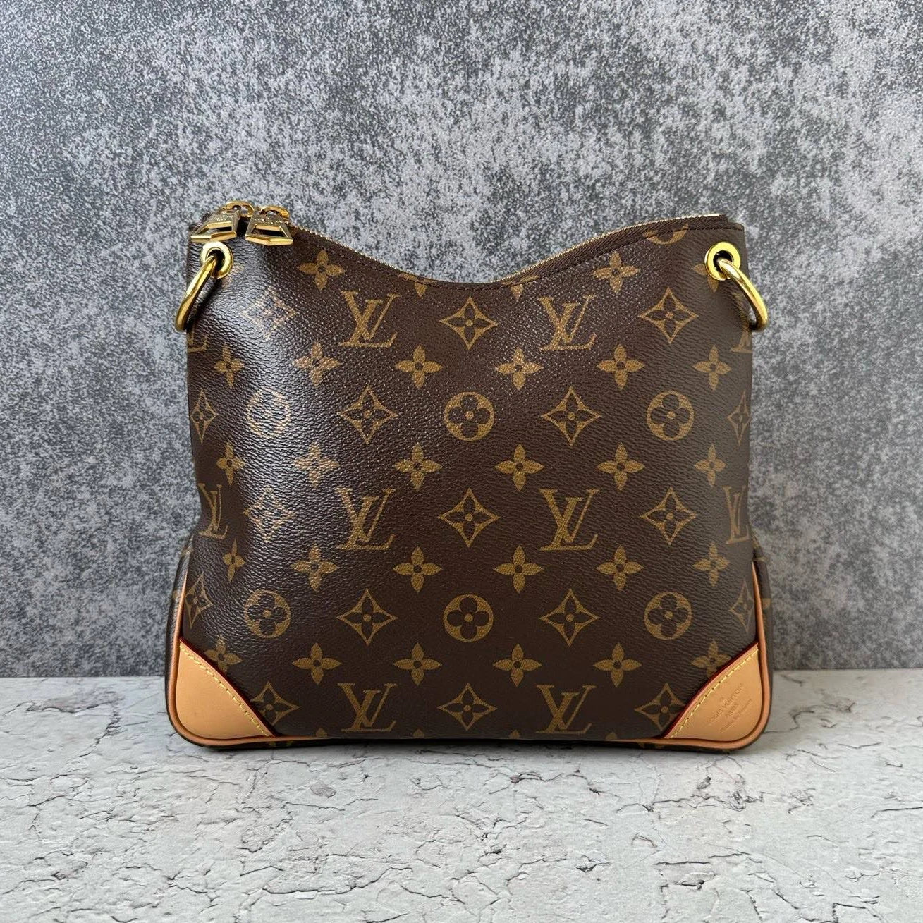 Louis Vuitton Odeon PM Monogram Canvas Shoulder Bag Crossbody Gold Hardware