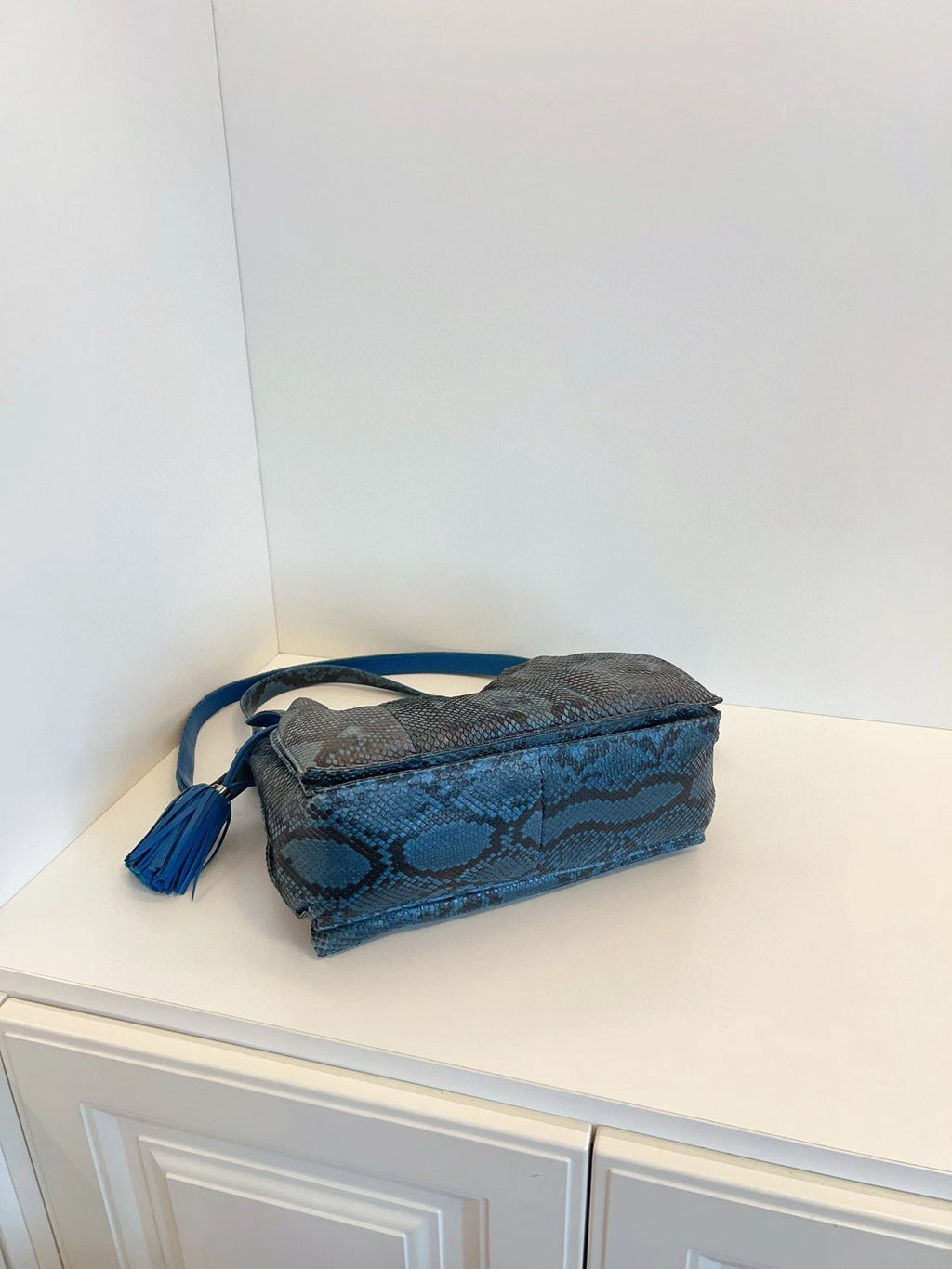 Loewe Blue Medium Flamenco Shoulder Bag For Women