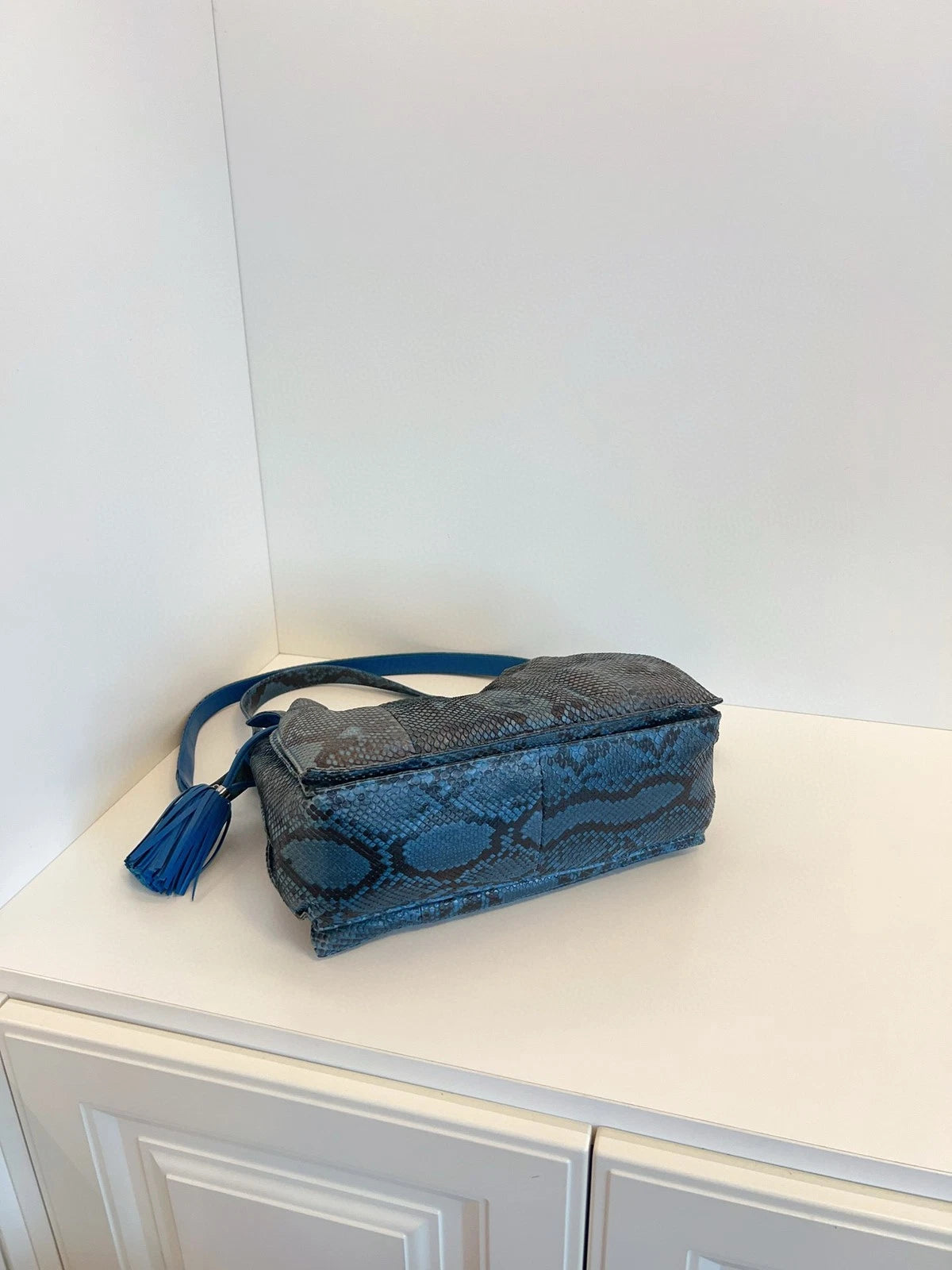 Loewe Blue Medium Flamenco Shoulder Bag For Women